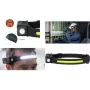 ANSMANN LED čelová lampa HD240RS, 240 lúmenov, nabíjateľná čierna, so senzorom, COB- & Spot-LED, 5 svetelných funkcií, - 1 kus (1600-0765)