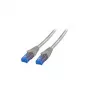 EFB RJ45 patch kábel Cat.6A U/UTP LSZH Premium 500MHz sivý 15m