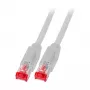 EFB RJ45 patch kábel Cat.6A S/FTP LSZH Draka UC900 TM21 sivý 0,2m