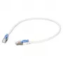 EFB RJ45 patch kábel Cat.6A S/FTP LSZH BC AWG26 uzamykateľný biely 0,5m