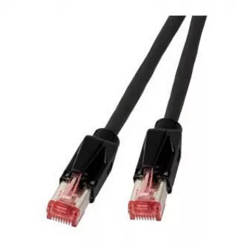 EFB RJ45 patch kábel Cat.6A S/FTP LSZH Draka UC900 TM21 čierny 0,25m