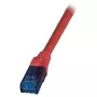 EFB RJ45 patch kábel Cat.6A U/UTP LSZH Premium 500MHz červený 0,15m