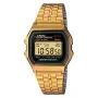 Casio A159WGEA-1DF Vintage unisex digitálne hodinky s oceľovým náramkom, zlatá/čierna (A159WGEA-1DF)
