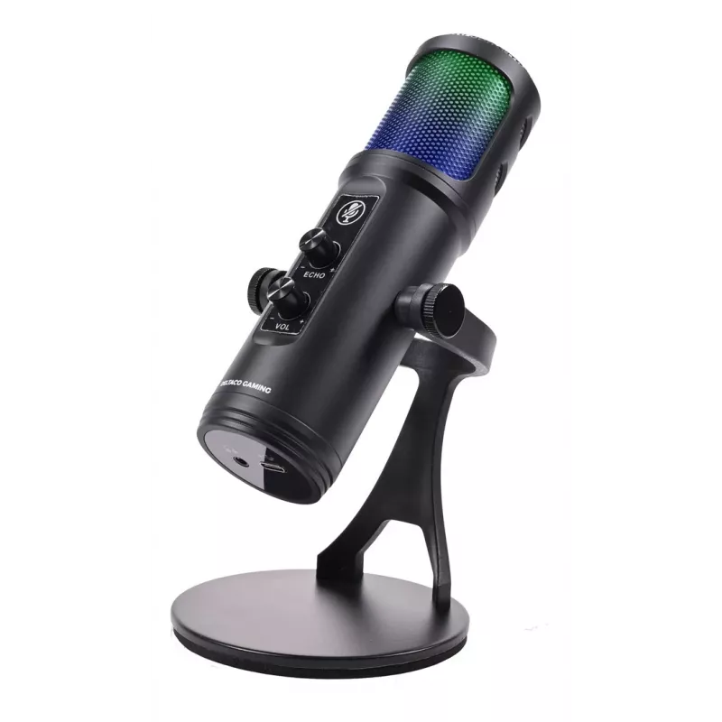 Deltaco Gaming RGB streamovací mikrofón čierny
