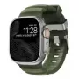 NOMAD Rocky Point Band - náramok pre Apple Watch 46 mm/49 mm s FKM a titánom (forest, prírodný hardvér)