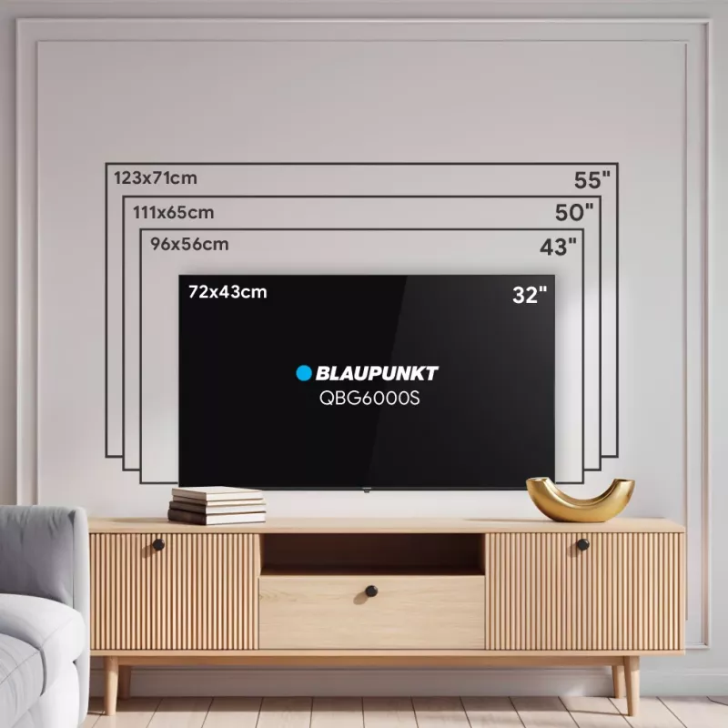 Blaupunkt QLED TV | 32QBG6000S | 32 palcov | Smart TV | Google TV | čierna