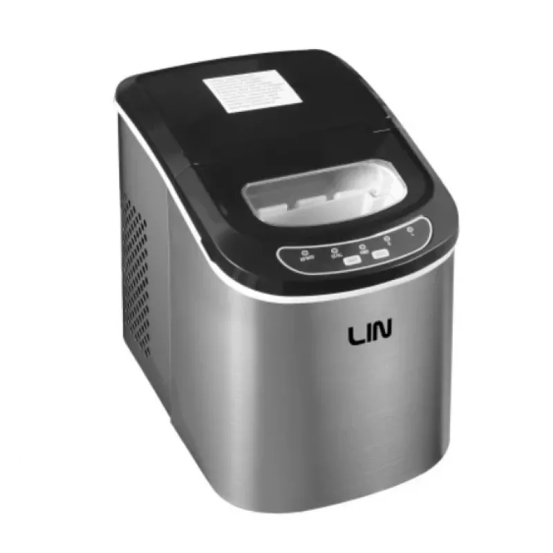 Prenosný výrobník ľadových kociek LIN ICE PRO-S12 strieborný