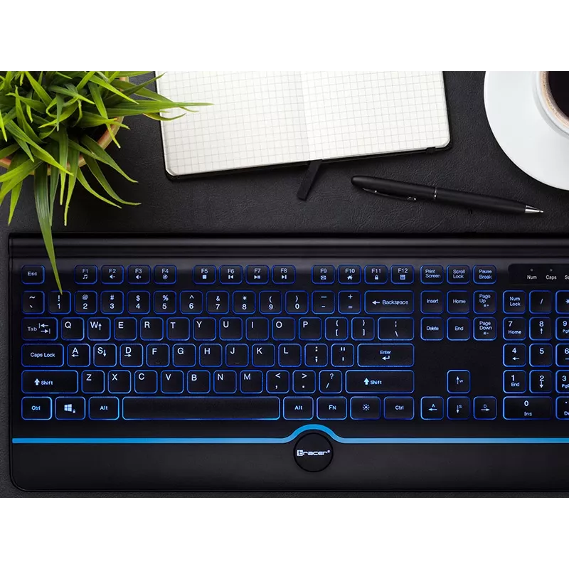 TRACER klávesnica OFIS PRO USB biela osvetlenie