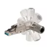 EFB Elektronik 88035P8.1 – RJ-45 – strieborná – konektor samec – zinok – Cat6 – 22/26