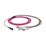 Glasfaser patch kábel MTP-F/LC 12-vláknový OM5 LSZH limetkovozelený, 7,5 m — EFB Elektronik
