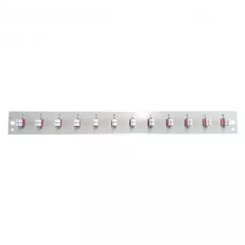 Glasfaser predný panel EFB Elektronik SB-FP-S-12SC-S-OM4 — 12× LC duplexné konektor samica, OM4, čierny
