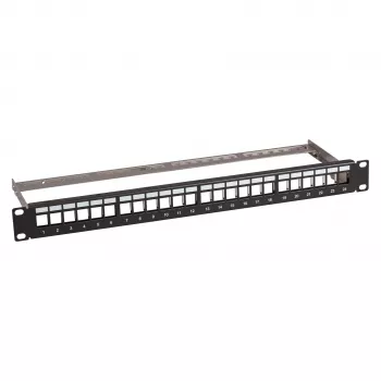 Patch panel 1U 19 palcov EFB Elektronik rozvádzač 48,3cm, 24-port s 24x RJ45 Keystone Slimline Cat.6A