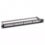 Patch panel 1U 19 palcov EFB Elektronik rozvádzač 48,3cm, 24-port s 24x RJ45 Keystone Slimline Cat.6A