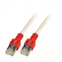 EFB-Elektronik RJ45 patch kábel Cat.5e SF/UTP PVC plášť červený CCA križovaný sivý 10m Výrobca: EFB Elektronik (K5450.10)