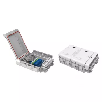 FTTH IP65 vonkajšia optická ukončovacia skriňa Výrobca FTTH-BOX-OUT-5 pre 48 vlákien, 24 adaptérov, spájacia kazeta v cene
