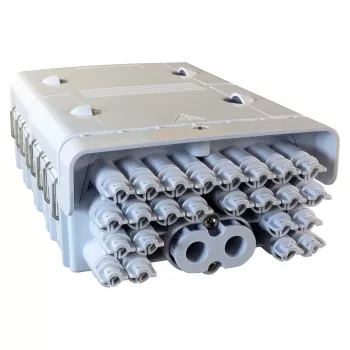 FTTH IP65 vonkajšia optická ukončovacia skriňa Výrobca FTTH-BOX-OUT-5 pre 48 vlákien, 24 adaptérov, spájacia kazeta v cene