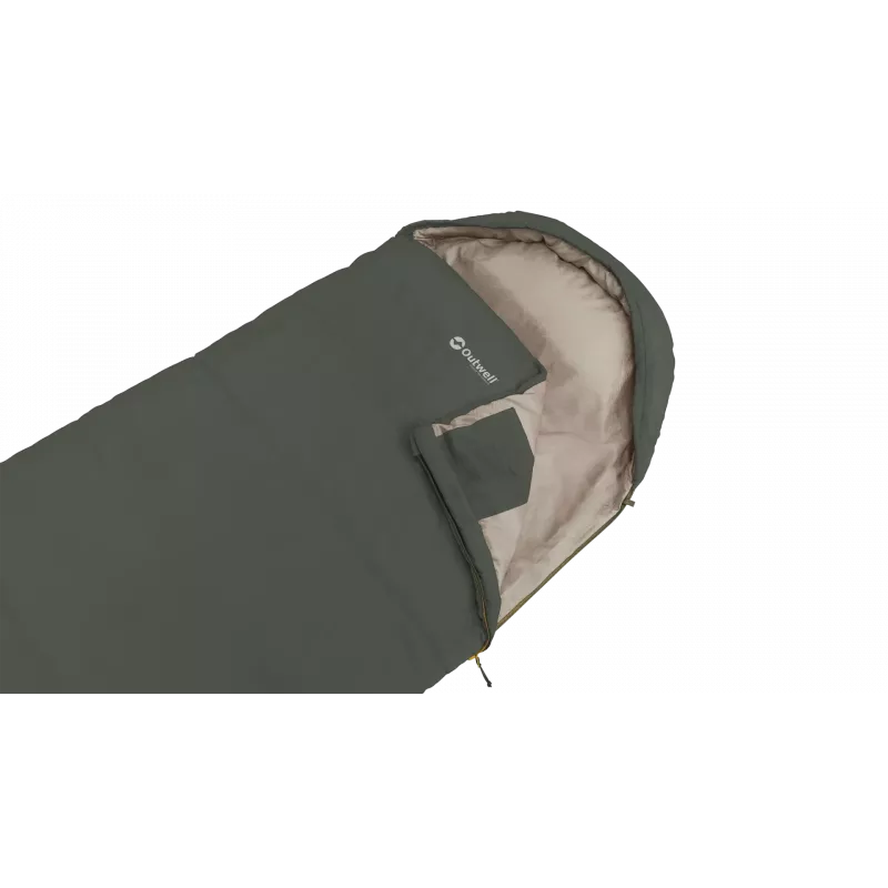 Spací vak syntetický Outwell Campion Prime (185 cm) - zelený veľkosť: ľavý