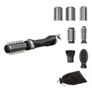 Rowenta Brush Activ UB9540F0 nástroj na úpravu vlasov teplovzdušná kefa Warm Black, strieborná 1000 W