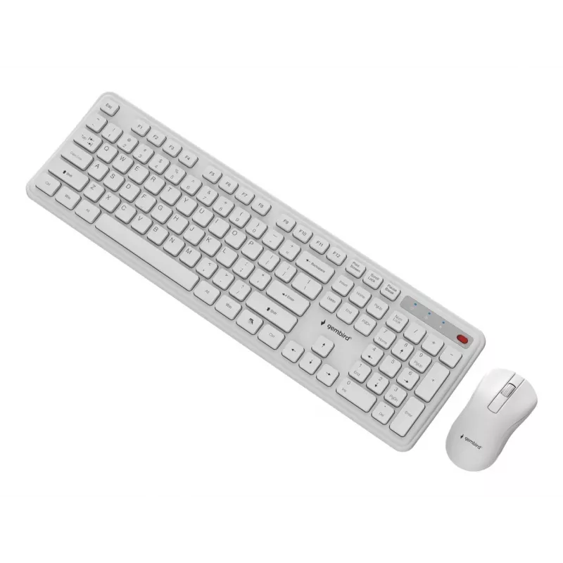 Klávesnica + myš bezdrôtová ENG/BIELA KBS-WPS-01-W Gembird