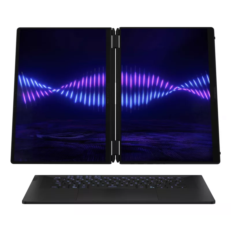 ASUS ROG Zephyrus Duo GX651AX-SR005X Intel Core Ultra 9 386H Hybrid (2-in-1) 40,6 cm (16 inch) dotykový displej WQXGA+ 64 GB LPDDR5x-SDRAM 2 TB SSD NVIDIA GeForce RTX 5090 Wi-Fi 7 (802.11be) Windows 11 Pro sivá