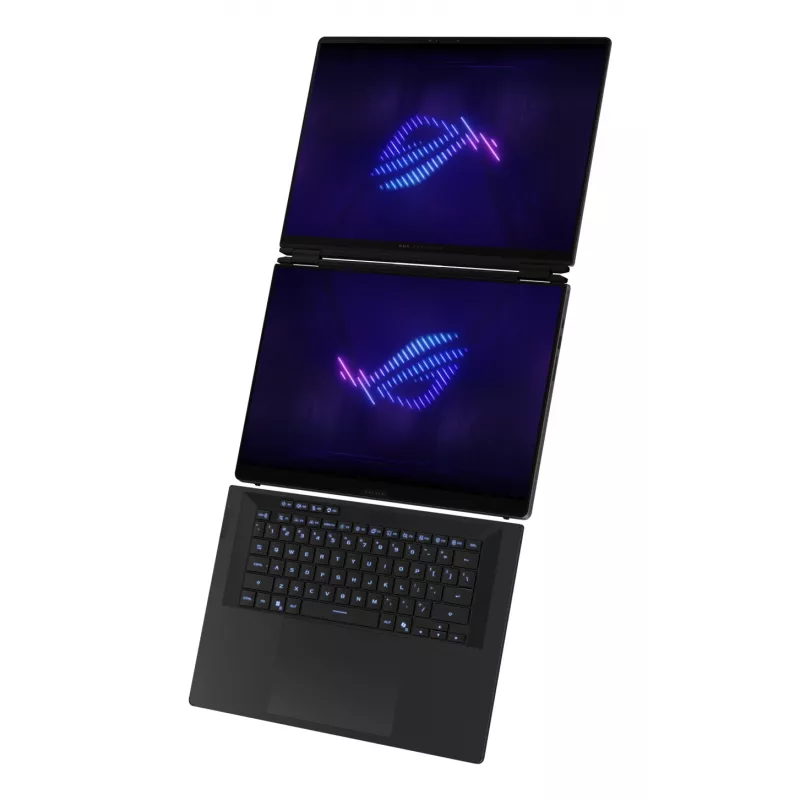 ASUS ROG Zephyrus Duo GX651AX-SR005X Intel Core Ultra 9 386H Hybrid (2-in-1) 40,6 cm (16 inch) dotykový displej WQXGA+ 64 GB LPDDR5x-SDRAM 2 TB SSD NVIDIA GeForce RTX 5090 Wi-Fi 7 (802.11be) Windows 11 Pro sivá