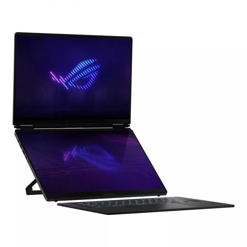 ASUS ROG Zephyrus Duo GX651AX-SR005X Intel Core Ultra 9 386H Hybrid (2-in-1) 40,6 cm (16 inch) dotykový displej WQXGA+ 64 GB LPDDR5x-SDRAM 2 TB SSD NVIDIA GeForce RTX 5090 Wi-Fi 7 (802.11be) Windows 11 Pro sivá