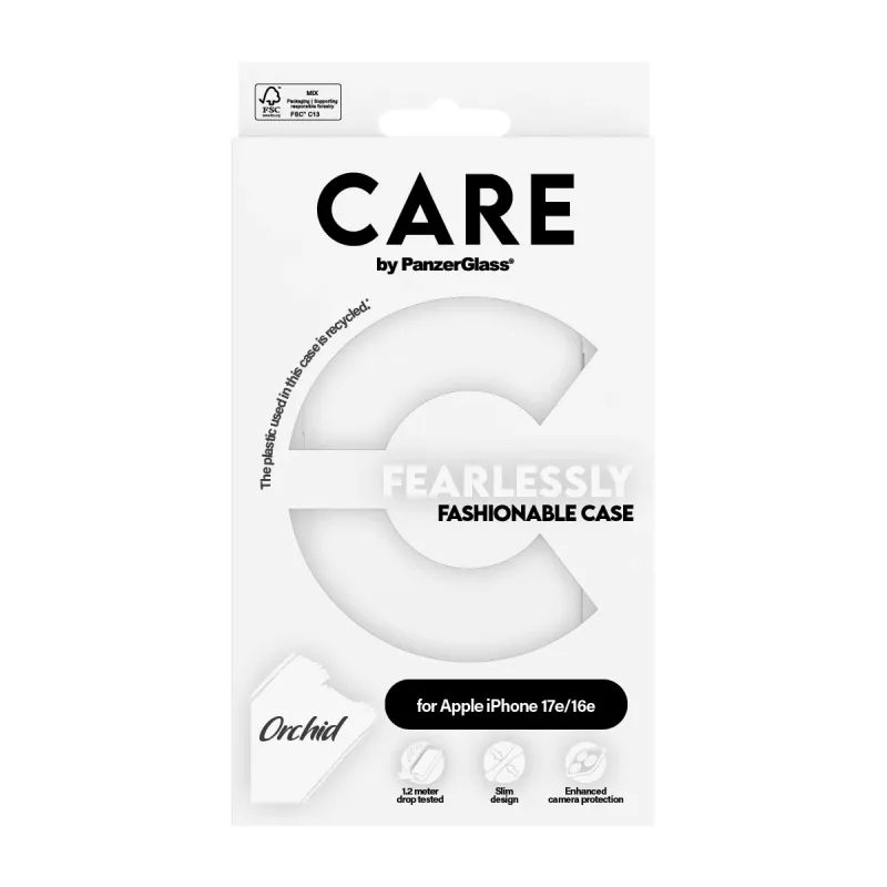 PanzerGlass CARE™ by ® puzdro White Orchid iPhone 17e | 16e, puzdro, Apple – iPhone 16e, Apple – iPhone 17e, biela