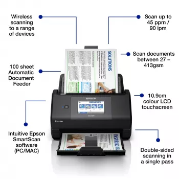 Epson WorkForce ES-590W skener s podávačom 600 x 600 DPI A4 čierny