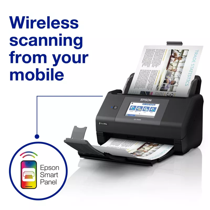 Epson WorkForce ES-590W skener s podávačom 600 x 600 DPI A4 čierny