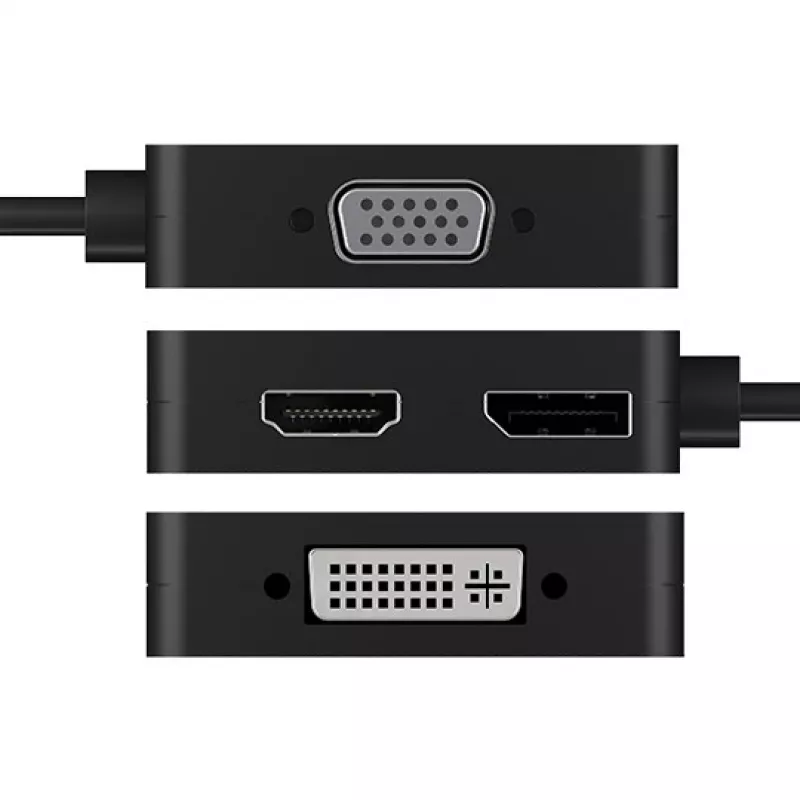 ICY BOX IB-DK1104-C 4in1, HDMI, DP, DVI-D, VGA
