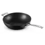 Le Creuset Toughened Non-Stick wok 30 cm čierna/strieborná