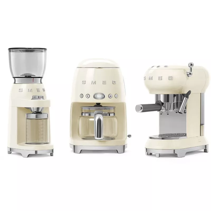 Smeg CGF11CREU mlynček na kávu 50s Style krémový