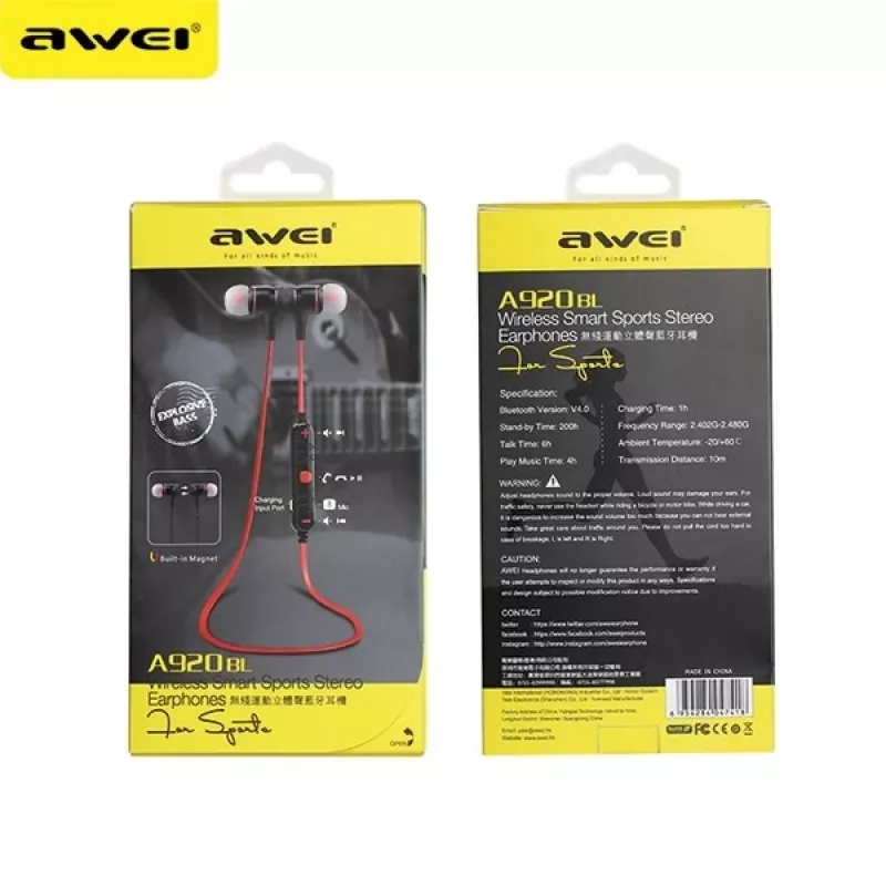 Stereo Bluetooth slúchadlá A920BL čierne