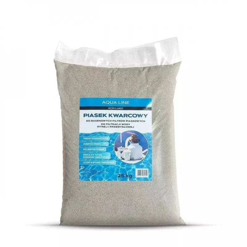 Acrylmed kremičitý piesok pre bazénové filtre, 25 kg