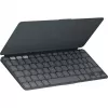 Logitech Keys-To-Go 2 pre iPad – klávesnica – integrovaný kryt – bezdrôtová – Bluetooth LE – QWERTZ – švajčiarske rozloženie – grafitová (920-013008)