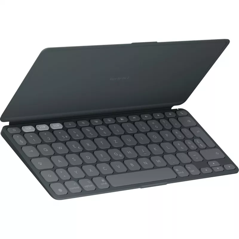 Logitech Keys-To-Go 2 pre iPad – klávesnica – integrovaný kryt – bezdrôtová – Bluetooth LE – QWERTZ – švajčiarske rozloženie – grafitová (920-013008)