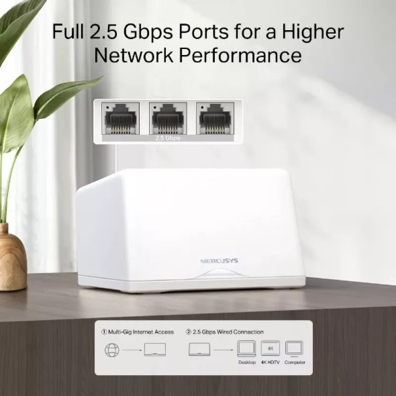 MERCUSYS Halo H47BE, Halo Mesh Wi-Fi 7 systém, balenie 2 ks