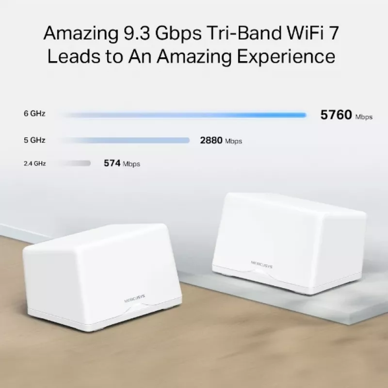 MERCUSYS Halo H47BE, Halo Mesh Wi-Fi 7 systém, balenie 2 ks