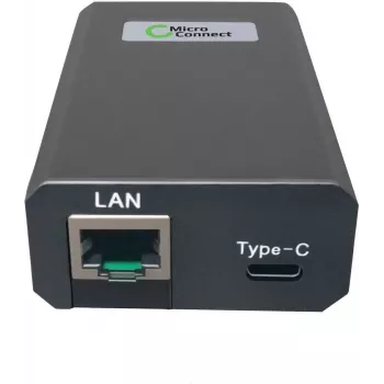 Microconnect POEINJ-25W-USBC - Gigabit Ethernet - 1000 Mbit/s - IEEE 802.3,IEEE 802.3ab,IEEE 802.3u - Cat5,Cat5e,Cat6,Cat6a - 100 m - čierna (POEINJ-25W-USBC)
