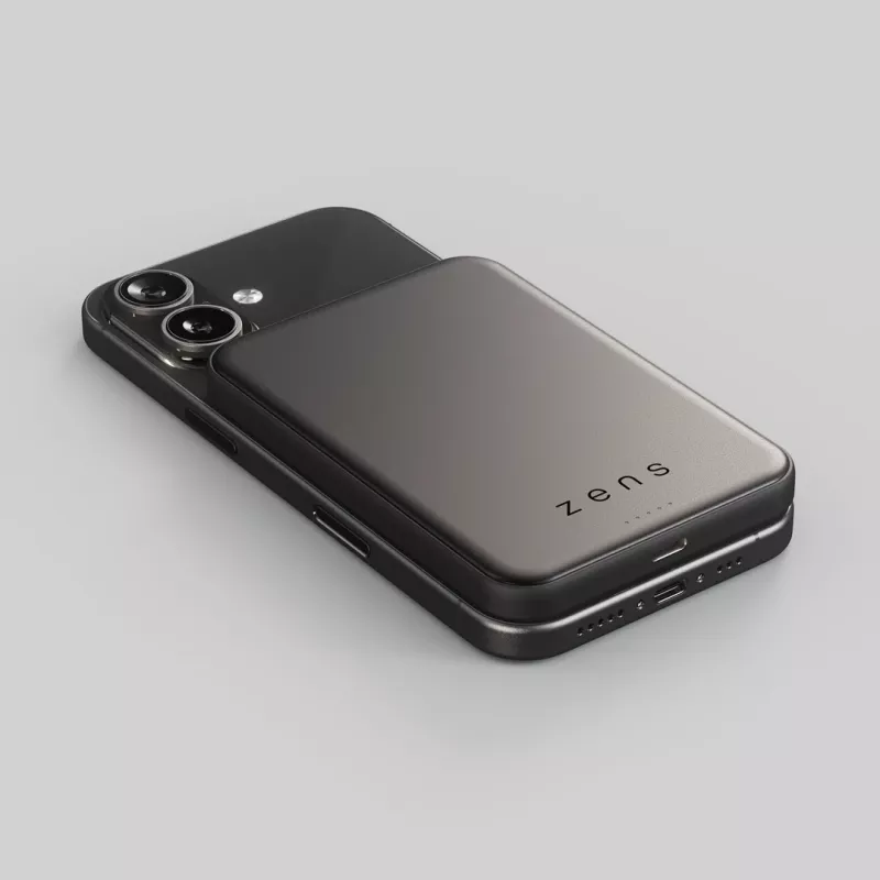 ZENS Pro 2 Semi Solid State powerbanka - magnetická powerbanka 10000 mAh kompatibilná s MagSafe a Qi2.2 25W (čierna)