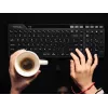 A4Tech Fstyler FBK27C AS Tichá klávesnica 2,4GHz+BT, čierna
