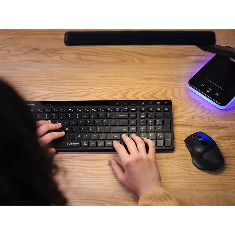 A4Tech Fstyler FBK27C AS Tichá klávesnica 2,4GHz+BT, čierna
