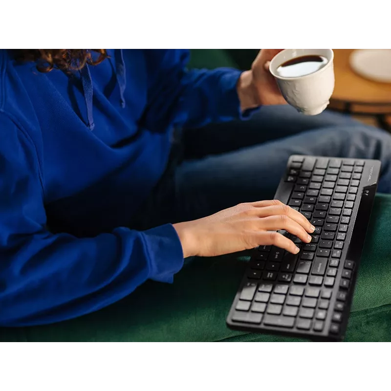 A4Tech Fstyler FBK27C AS Tichá klávesnica 2,4GHz+BT, čierna