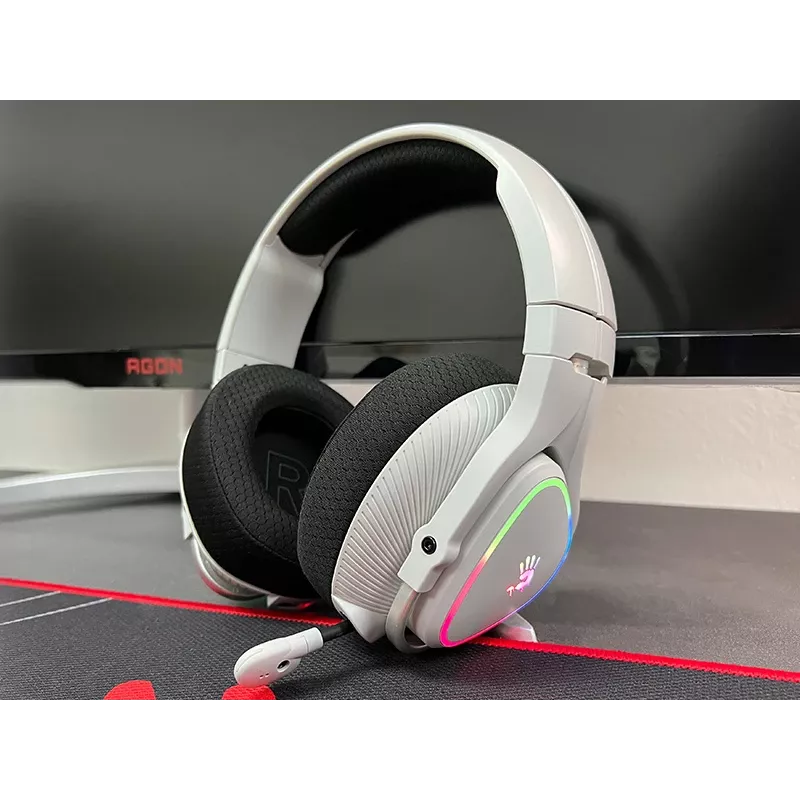 A4Tech 47752 Bloody MR710 RGB herný bezdrôtový headset, sivá