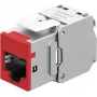 Goobay Keystone modul RJ45 CAT 6A, STP, tenký, červený (77948)