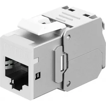 Goobay Keystone modul RJ45 CAT 6A, STP, tenký, biela (77949)