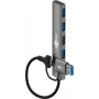 Goobay 2in1 tenký 4-portový USB hub, 5 Gbit/s (79149)