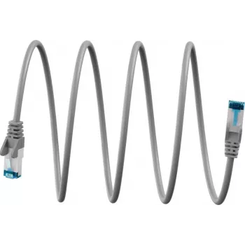 Goobay Ultra-Flexibles CAT 6A patch kábel S/FTP (PiMF), sivý (79401)