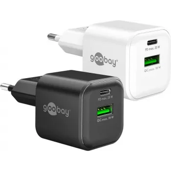 Goobay 20 W USB-C PD GaN Dual-Fast Charger Nano čierna (79620)