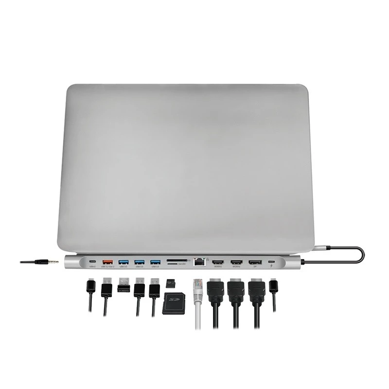 USB3.2 dokovacia stanica USB-C, 12 portov, PD